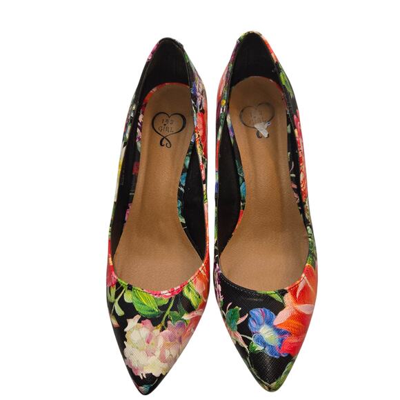 143 Girl 7.5 Women's Stilettoes Pump Flowers Shoe 3 1/2 Inch Heel 7 1/2 - Picture 2 of 8